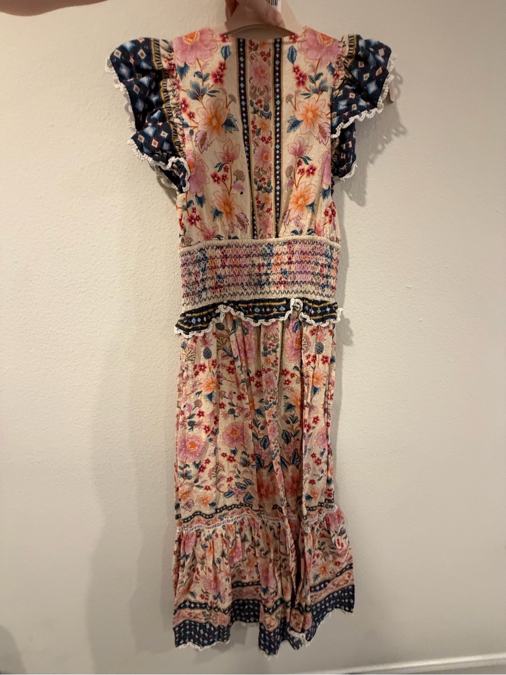 FARM Rio Floral Maxi Dress in Cream, Pink & Blue - Picture 6 of 6